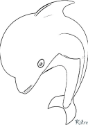 dolphins Printable Coloring Nplooj Ntawv